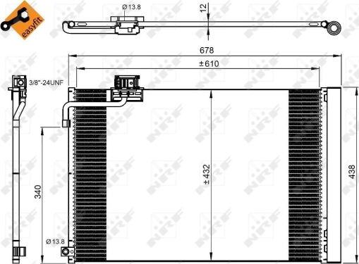 NRF 350214 - Конденсатор кондиционера parts5.com