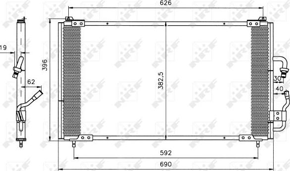 NRF 35153 - Condenser, air conditioning parts5.com