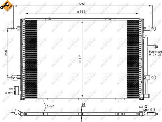 NRF 35841 - Kondenzator, klimatska naprava parts5.com