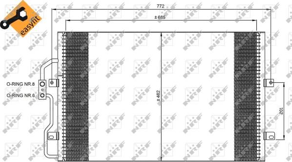 NRF 35802 - Kondenzátor, klíma parts5.com