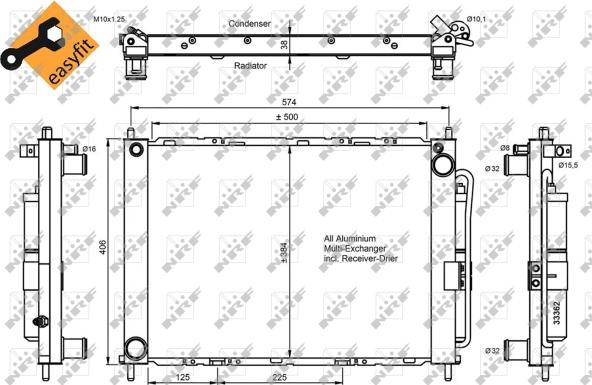 NRF 35886 - Condensator, climatizare parts5.com