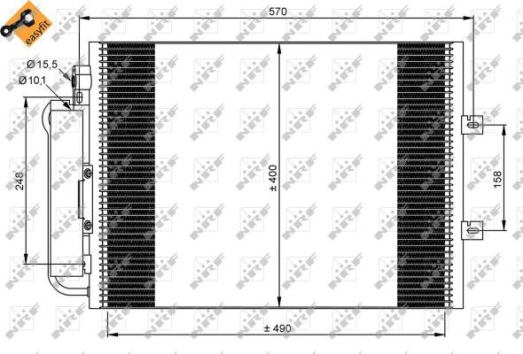 NRF 35879 - Конденсатор кондиционера parts5.com