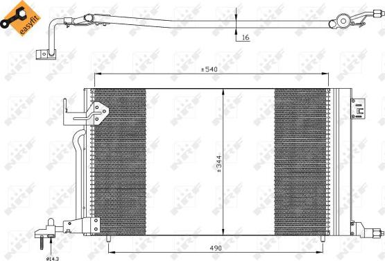 NRF 35304 - Lauhdutin, ilmastointilaite parts5.com