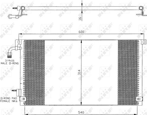 NRF 35328 - Condenser, air conditioning parts5.com