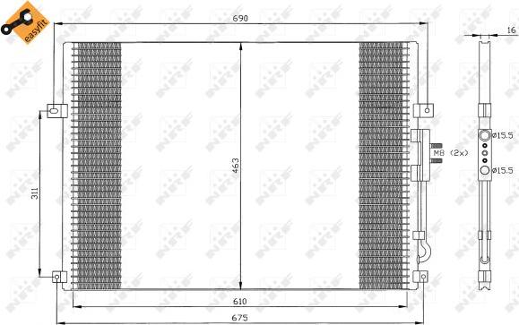 NRF 35275 - Condensator, climatizare parts5.com