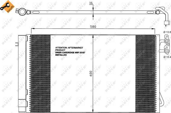 NRF 35743 - Condenser, air conditioning parts5.com