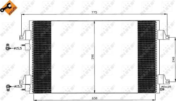 NRF 35760 - Skraplacz, klimatyzacja parts5.com