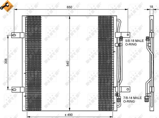 NRF 35781 - Kondenzátor, klimatizace parts5.com