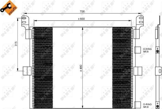 NRF 35788 - Lauhdutin, ilmastointilaite parts5.com