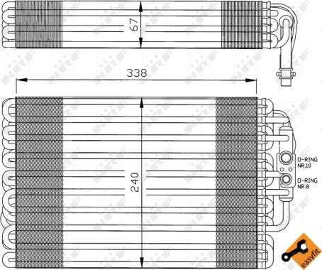 NRF 36034 - Isparivač, klima-uređaj parts5.com