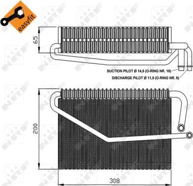 NRF 36122 - Evaporator, air conditioning parts5.com