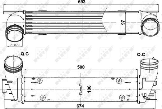 NRF 30385 - Intercooler, charger parts5.com