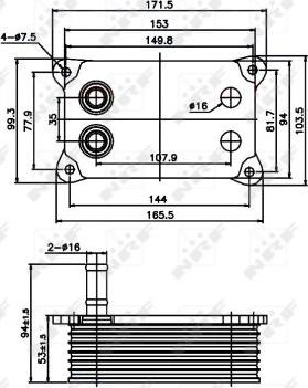 NRF 31071 - Radiator ulei, ulei motor parts5.com