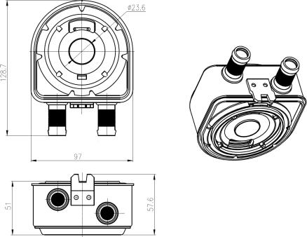 NRF 31836 - Radiator ulei, ulei motor parts5.com