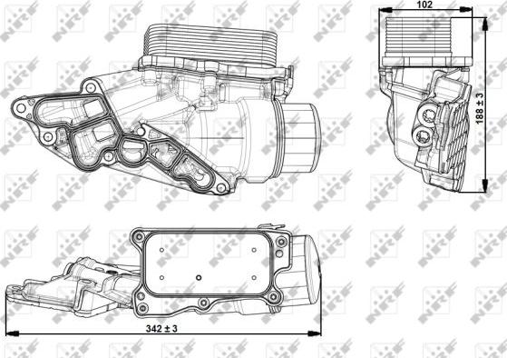 NRF 31351 - Ház, olajszűrő parts5.com