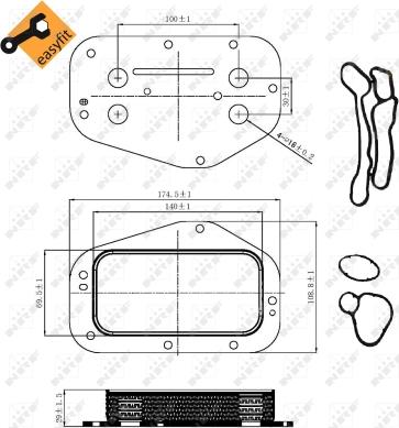 NRF 31314 - Oil Cooler, engine oil parts5.com