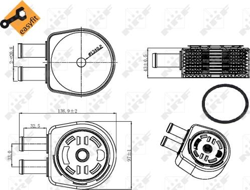 NRF 31310 - Chłodnica oleju, olej silnikowy parts5.com