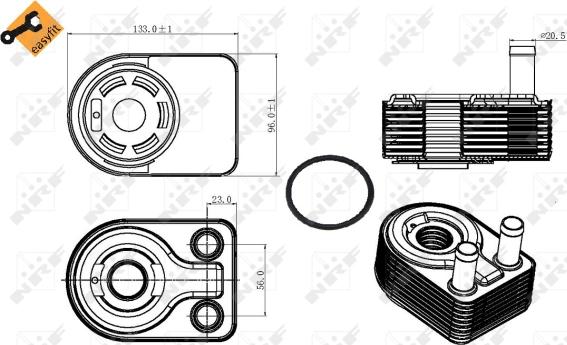 NRF 31312 - Radiator ulei, ulei motor parts5.com