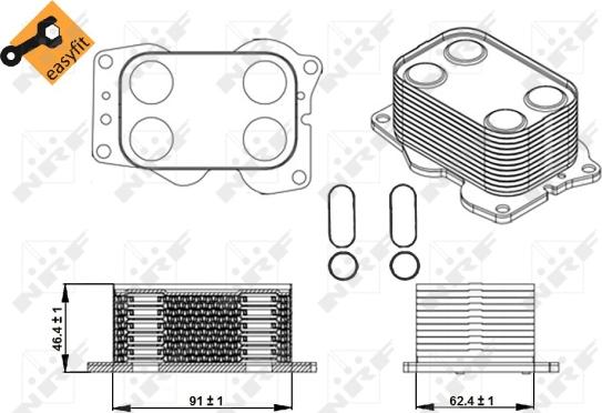 NRF 31338 - Маслен радиатор, двигателно масло parts5.com