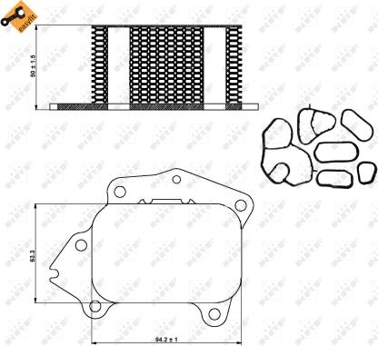 NRF 31333 - Radiador de aceite, aceite motor parts5.com