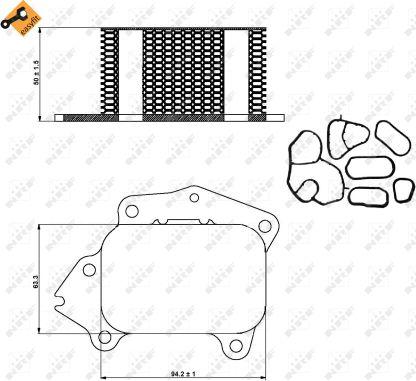 NRF 31333 - Radiator ulei, ulei motor parts5.com