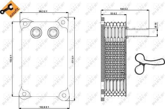 NRF 31294 - Oil Cooler, engine oil parts5.com