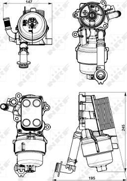 NRF 31752 - Housing, oil filter parts5.com