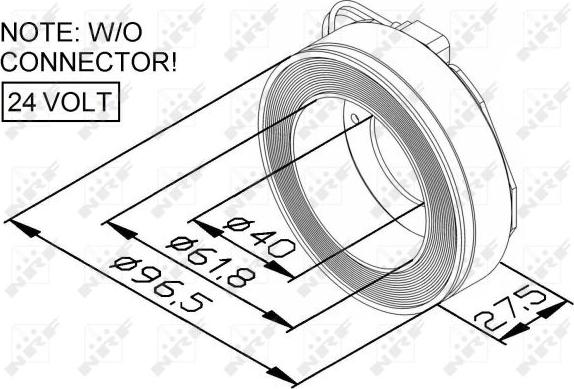 NRF 38448 - Tekercs, mágneskuplung-kompresszor parts5.com