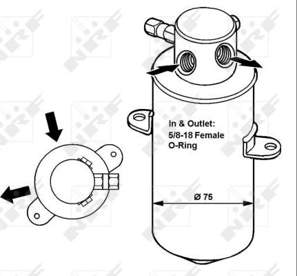 NRF 33165 - Uscator,aer conditionat parts5.com