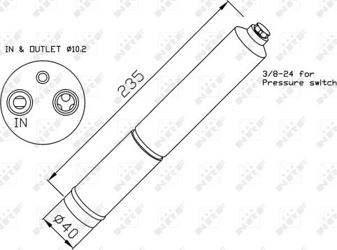 NRF 33224 - Uscator,aer conditionat parts5.com