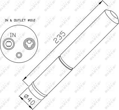 NRF 33225 - Filtro deshidratante, aire acondicionado parts5.com