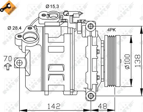 NRF 32433 - Kompresor, klimatizace parts5.com