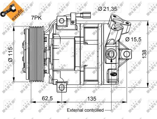 NRF 32692 - Compressor, air conditioning parts5.com