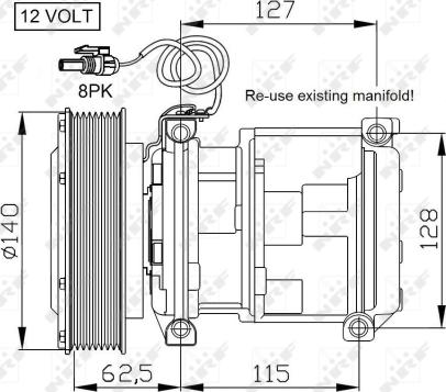 NRF 32661 - Compresor, climatizare parts5.com