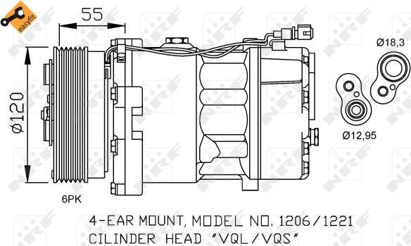 NRF 32064 - Compresor, climatizare parts5.com