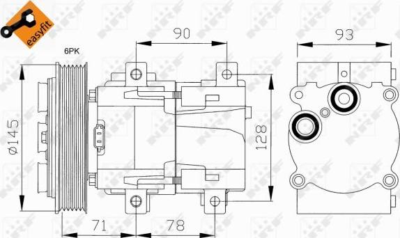 NRF 32084 - Kompresor, klimatyzacja parts5.com