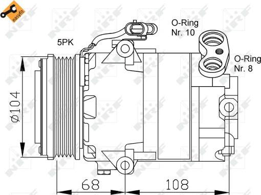 NRF 32080 - Compressor, air conditioning parts5.com