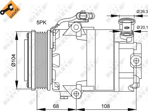 NRF 32082 - Compresor, climatizare parts5.com