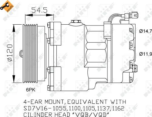 NRF 32033 - Compresor, climatizare parts5.com