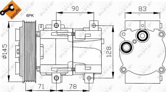 NRF 32076 - Compresor, climatizare parts5.com