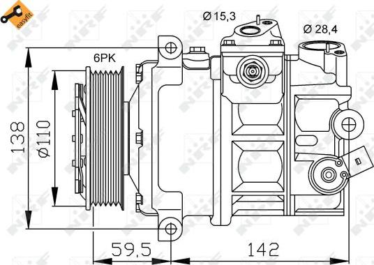 NRF 32147 - Compressor, air conditioning parts5.com