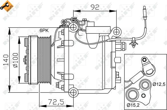 NRF 32165 - Compresor, climatizare parts5.com