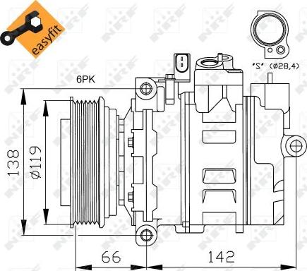 NRF 32111 - Compresor, climatizare parts5.com