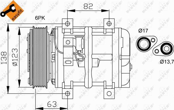 NRF 32112 - Compressor, air conditioning parts5.com