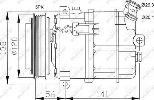 NRF 32117 - Compresor, climatizare parts5.com