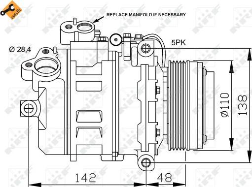 NRF 32123 - Kompresor, klimatyzacja parts5.com