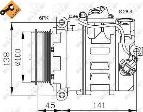 NRF 32256 - Συμπιεστής, συστ. κλιματισμού parts5.com