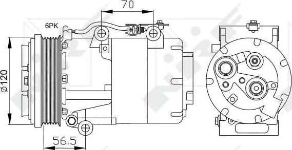 NRF 32250 - Compressor, air conditioning parts5.com