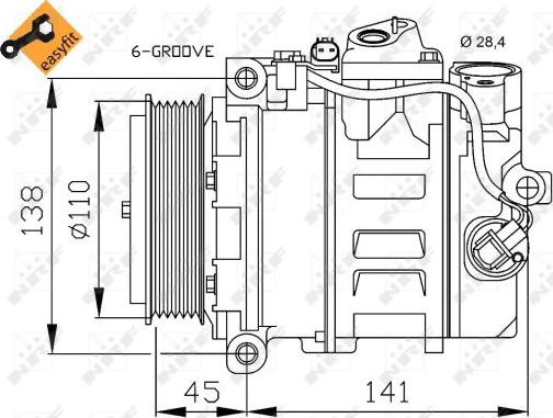 NRF 32214 - Compresor, climatizare parts5.com