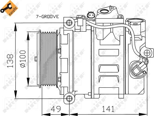 NRF 32216 - Συμπιεστής, συστ. κλιματισμού parts5.com